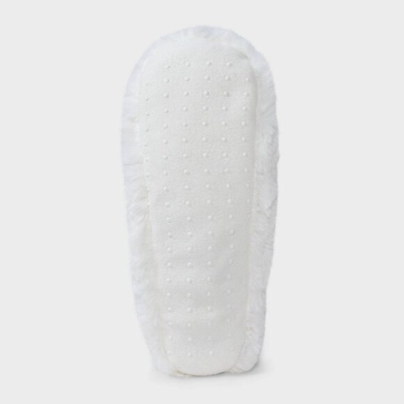 Women's Faux Fur Cozy Pull-On Slipper Socks with Grippers - Auden Size M/L 8-10 - Picture 4 of 4